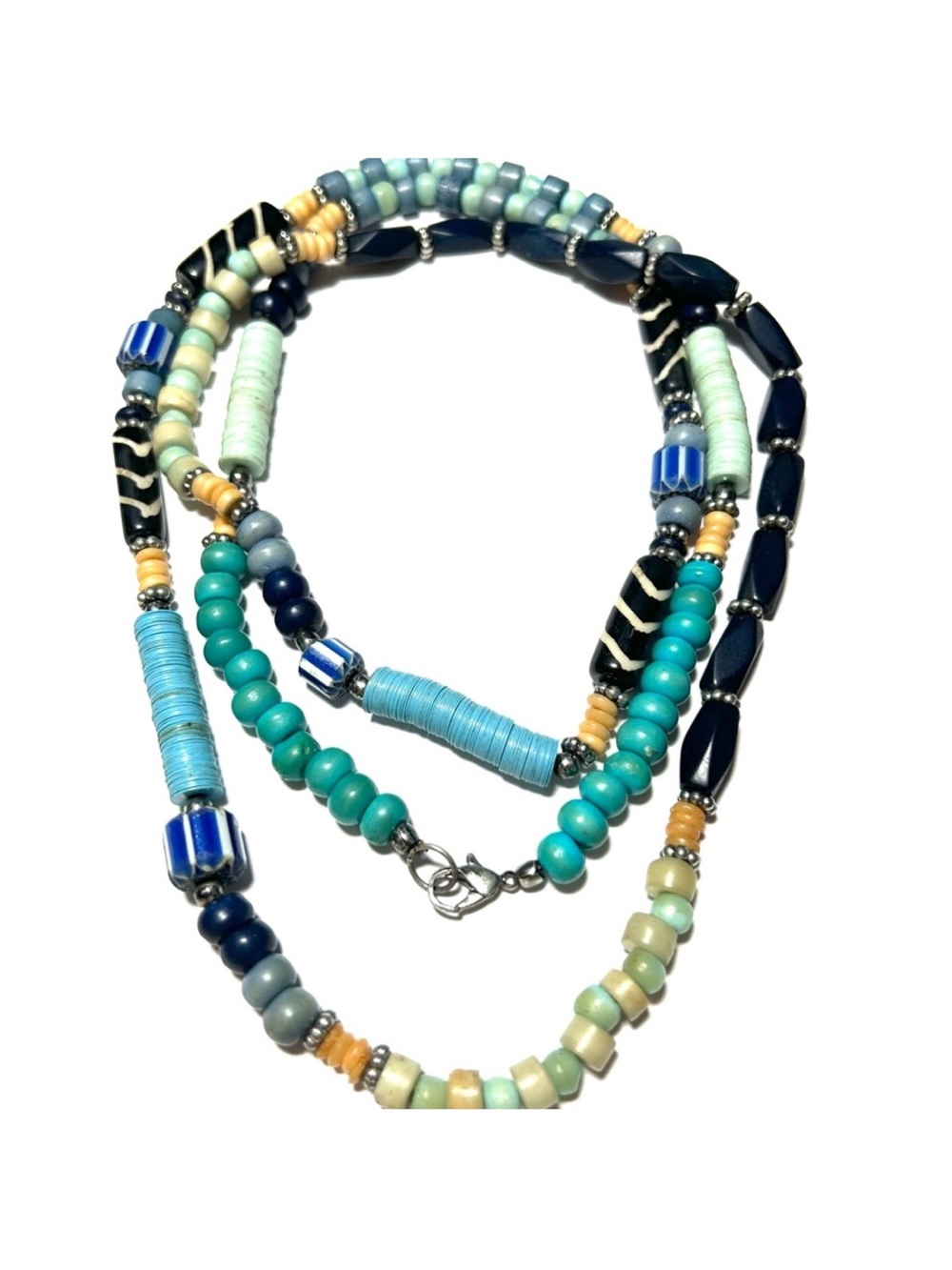 6 Piece Beaded Jewelry Set! Turquoise Beach Vibes! 2 Necklaces and 4 Bracelets!! - Picture 4 of 15